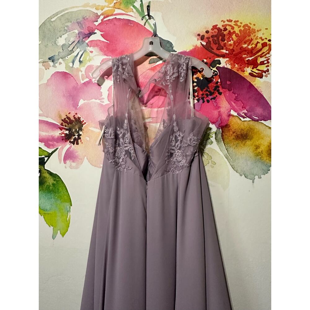 Bridesmaid Dress Lavender Cap Sleeve, Lace, Plus Size Size 24, Flowy, Beachy NWT - Picture 7 of 9